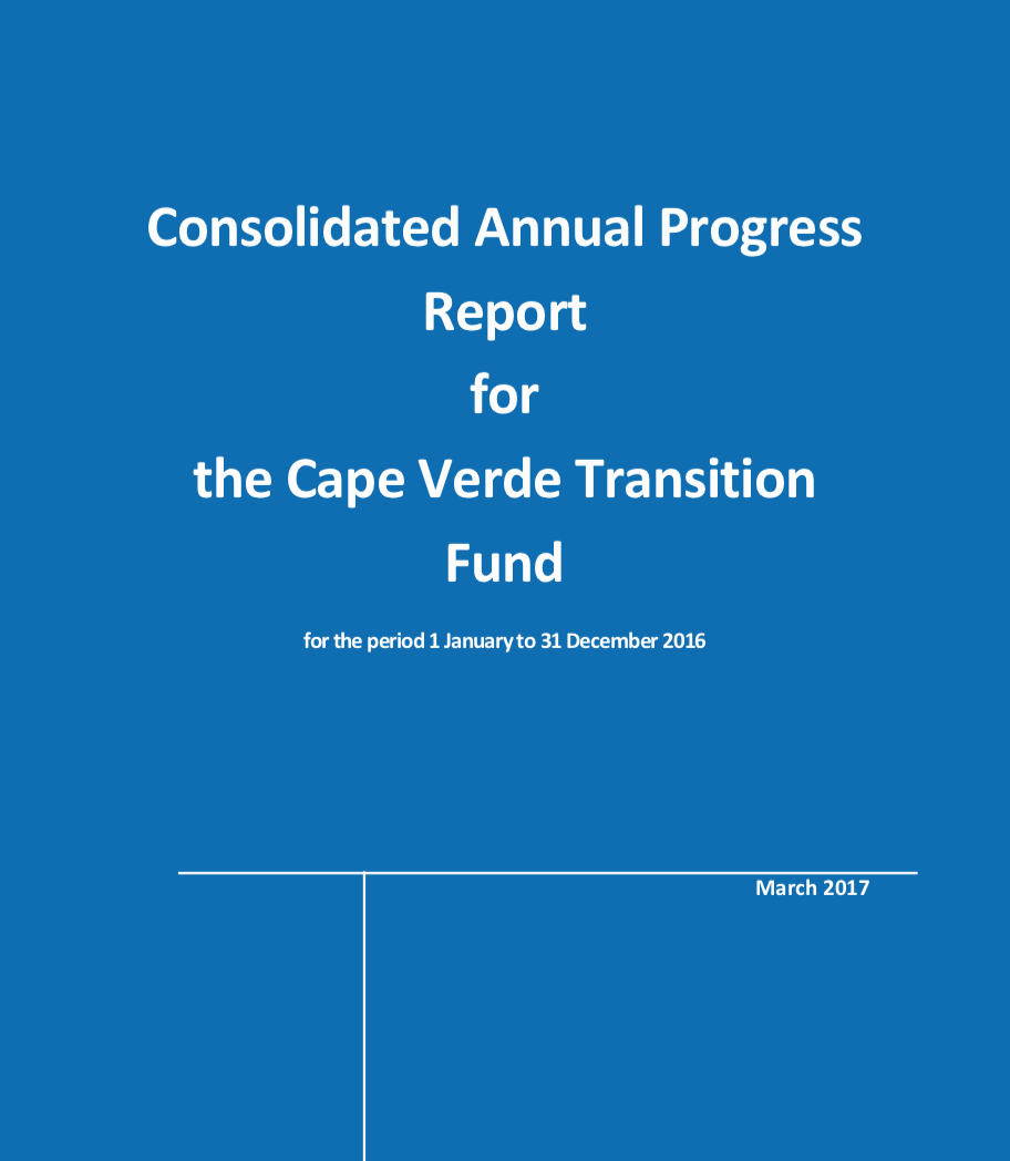 Relatório Anual Consolidado de Progresso do Fundo de Transição de Cabo Verde