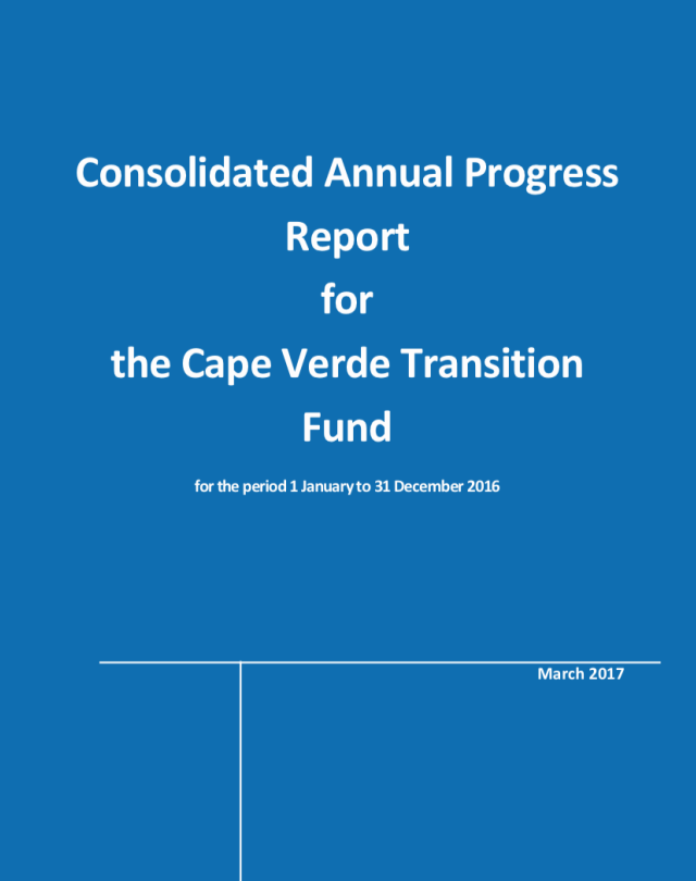 Relatório Anual Consolidado de Progresso do Fundo de Transição de Cabo Verde